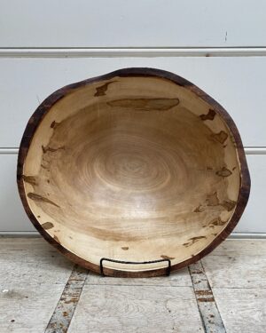 Large Live Edge Ambrosia Maple Bowl (15")
