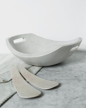 white pearl salad tossers harvest bowl sustainable mothers day gift