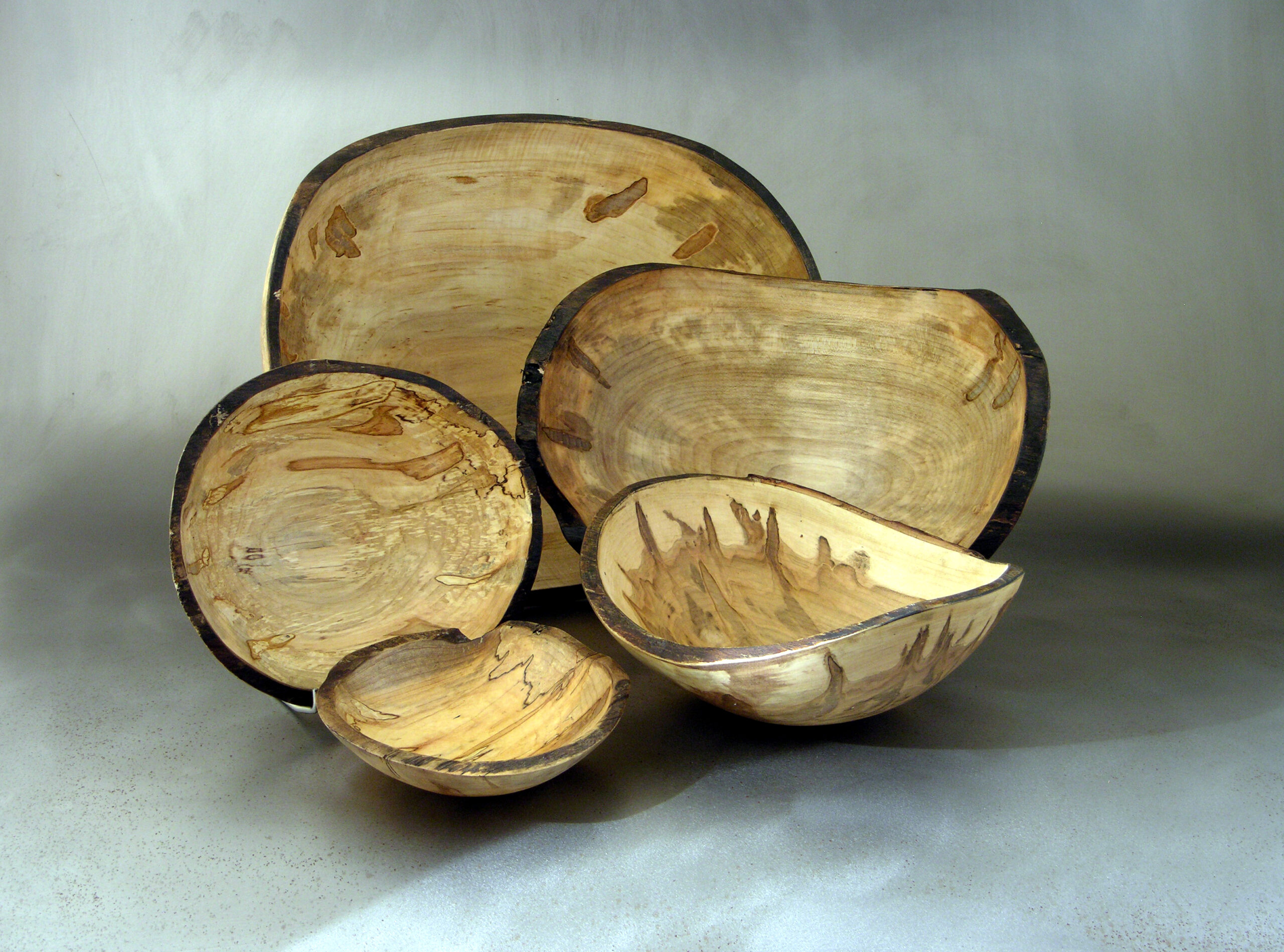 Live Edge Maple Wooden Bowl, 13"