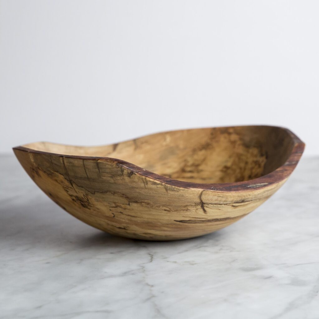 15" Live Edge Spalted Maple Bowl