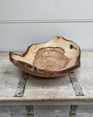 Maple burl wood bowl