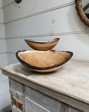 Bogo Sale Live Edge Cherry Wood Bowl (13") salad bowl buy one get 10″ Free