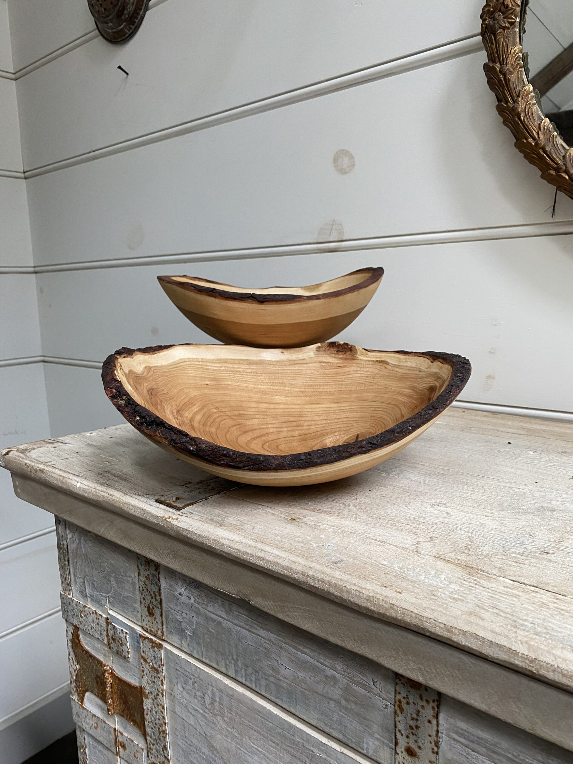Bogo Sale Live Edge Cherry Wood Bowl (13") salad bowl buy one get 10″ Free