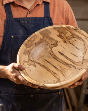 Medium Ambrosia Maple Round Wooden Bowl (13")