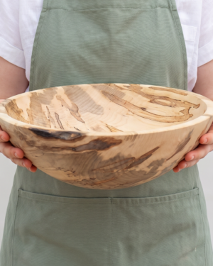 Small Ambrosia Maple Round Wooden Bowl (10")
