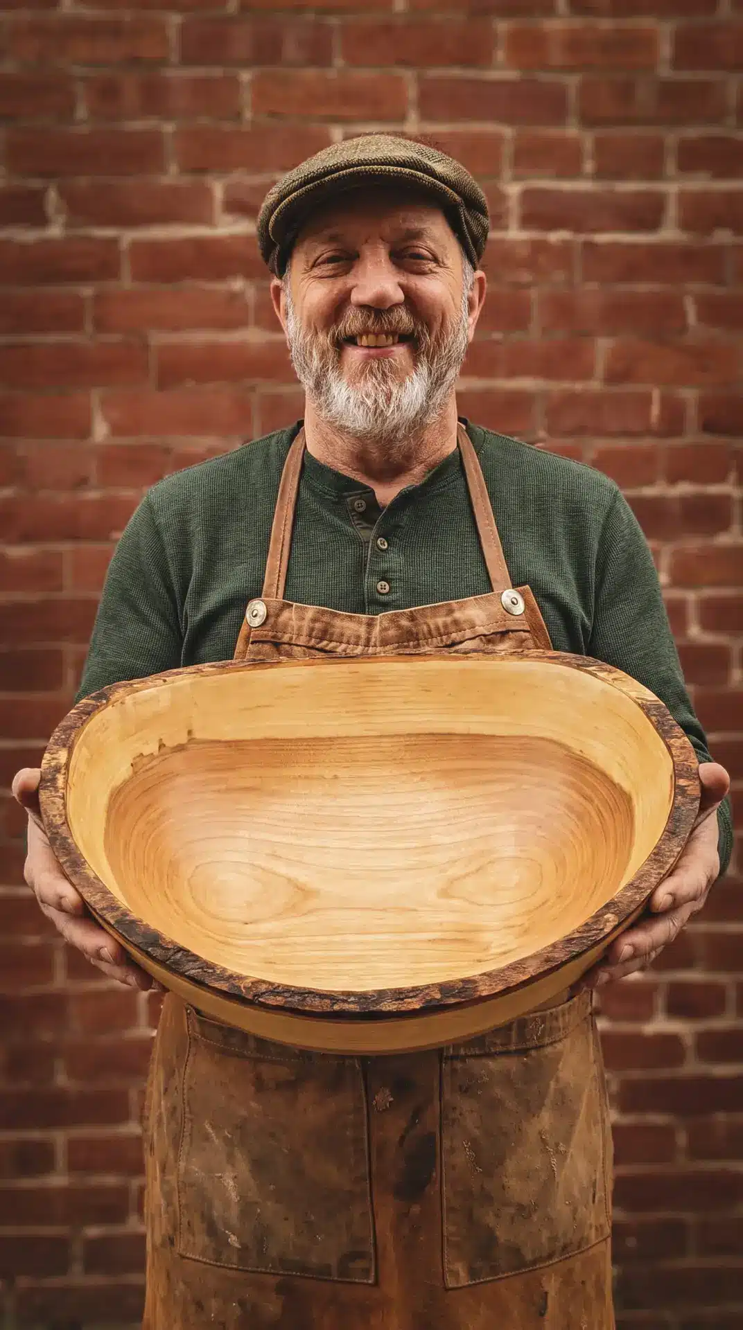 Live Edge Cherry Wood Bowl (21")