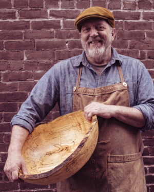 Live Edge Spalted Maple Wooden Bowls (21")