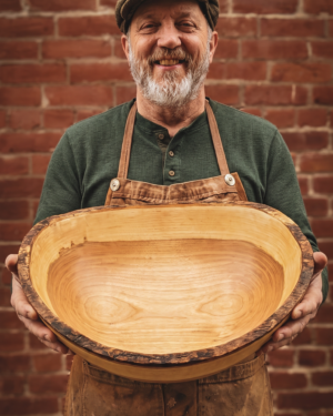 Live Edge Cherry Wood Bowl (21")