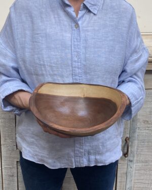Live Edge Black Walnut Wood Bowl (13")