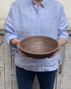 Small Black Walnut Wooden Bowl (10")