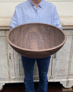 XXL Black Walnut Wooden Bowl (21")