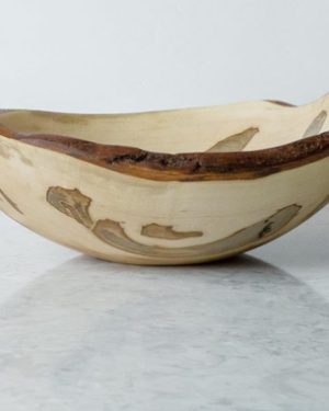 XXL (Jumbo) Live Edge Ambrosia Maple Oval Wooden Bowl (21")