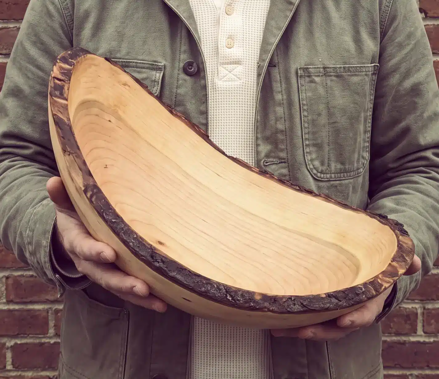 Live Edge Cherry Wood Bowl (18")