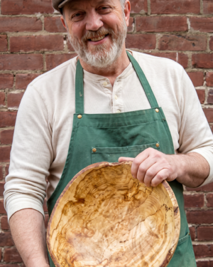 Live Edge Spalted Maple Wooden Bowls (15")