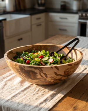 Extra Large Ambrosia Maple Round Wooden Bowl (18")