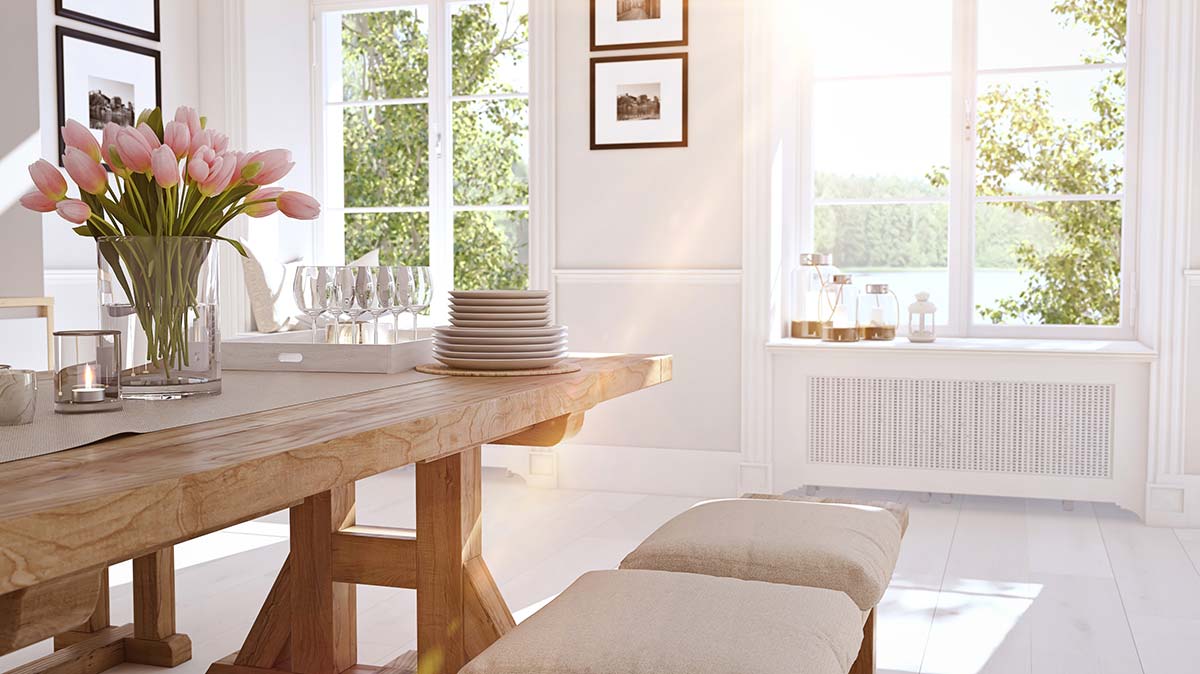 a simple spring table setting idea