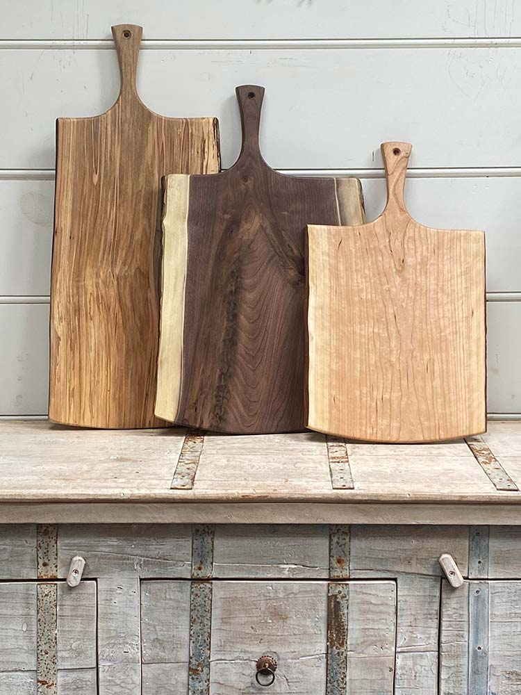 An example of Spencer Peterman's hardwood cutting boards