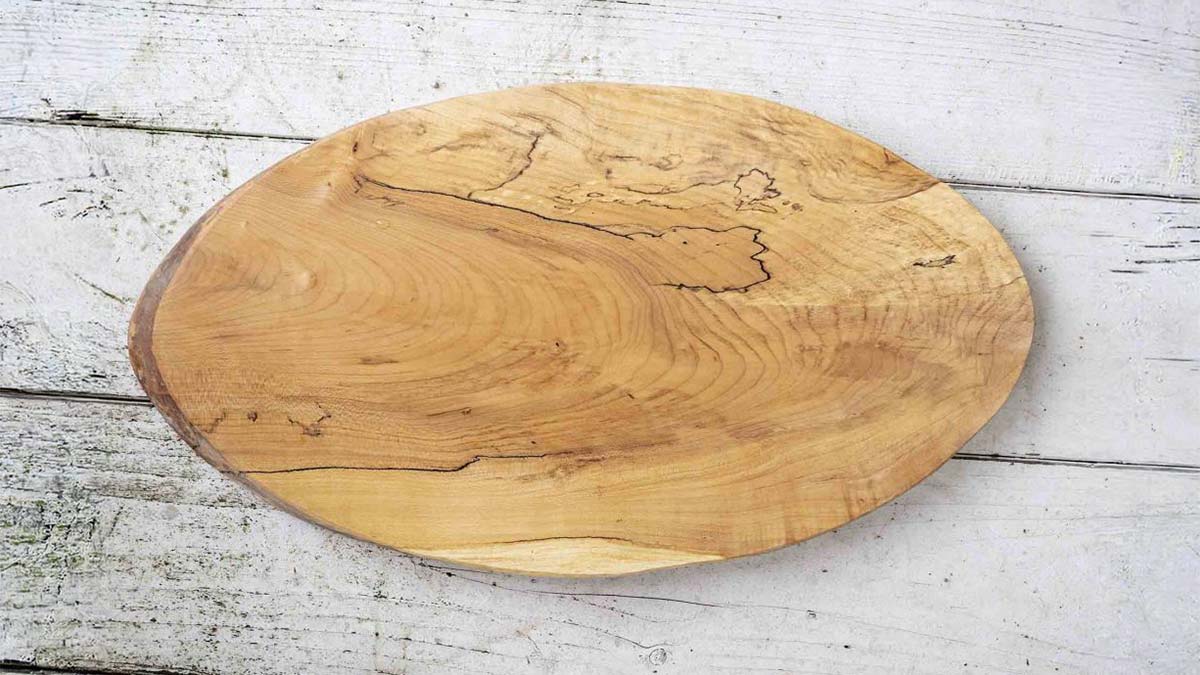 Heirloom gifts for mom spalted maple cutting board with wide surface and organic grain variation