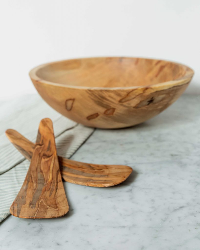 Bogo Sale Round Ambrosia Maple Wood Bowl (13") salad bowl buy one get 10″ Free - Image 2