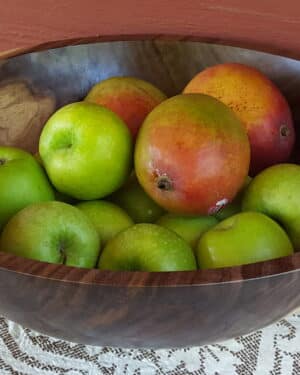 Bogo Sale Round Black Walnut Wood Bowl (13") salad bowl buy one get 10″ Free (Copy)
